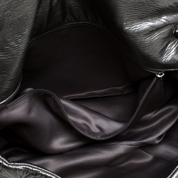 Pre Owned Chanel Metallic Grey Vinyl Rock in Moscow Flap Bag