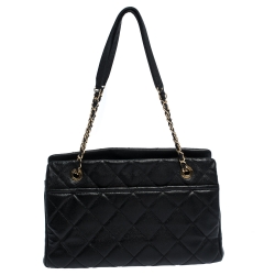 مملوكة مسبقًا Chanel Black Quilted Leather CC Timeless Tote