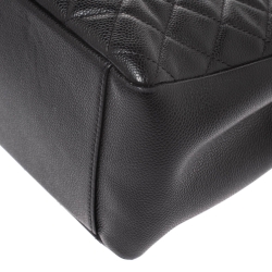 مملوكة مسبقًا حقيبة شانيل غراند شوبر جلد كافيار أسود مبطن 