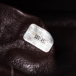 مملوكة مسبقًا حقيبة يد شانيل فينتدج كيلي جامبو جلد مبطن بنية