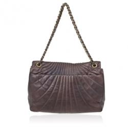 Pre Owned Chanel Metallic Lambskin Maxi Flap