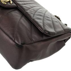 Pre Owned Chanel Metallic Lambskin Maxi Flap