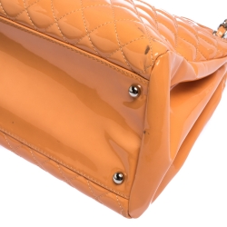مملوكة مسبقًا حقيبة شانيل "جست مادموازيل بولر" متوسطة جلد مبطن برتقالي فاتح