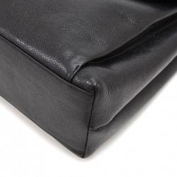 Pre Owned Chanel Black Caviar Leather Front Envelope Pocket Chain Shoulder Bag