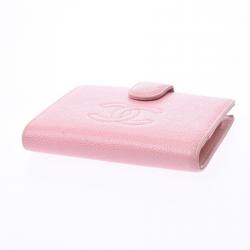 Chanel Pink Caviar Leather Small Bifold Wallet 