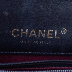 Pre Owned Chanel Black Quilted Leather Golden Class WOC Clutch Bag