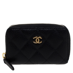 chanel zip coin purse