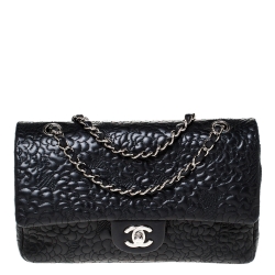 CHANEL Handbag White Black Camellia Printed Size: W13.8xH10.2xD9.4 in.