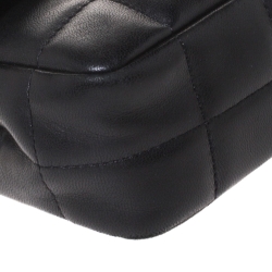 Pre Owned Chanel Black Chocolate Quilted Leather Flap Bag