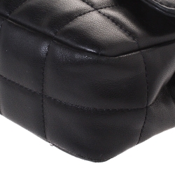 Pre Owned Chanel Black Chocolate Quilted Leather Flap Bag