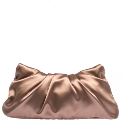 مملوكة مسبقًا Chanel Nude Beige Satin Half Moon CC Interlocking Flap Clutch