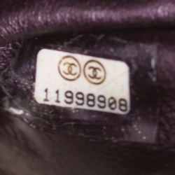 مملوكة مسبقًا حقيبة شانيل "جامبو ريسيو 2.55 كلاسيك 227" قلاب جلد مبطن برقوقي ميتاليك