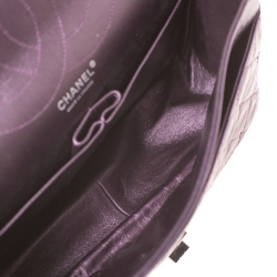 مملوكة مسبقًا حقيبة شانيل "جامبو ريسيو 2.55 كلاسيك 227" قلاب جلد مبطن برقوقي ميتاليك