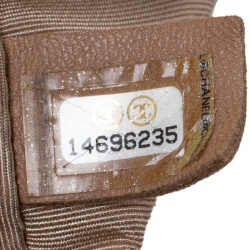 Pre Owned Chanel Cream Quilted Caviar Leather Petite Timeless Shopper Tote