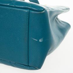 Pre Owned Chanel Turquoise Grand Shopper Tote