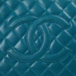 Pre Owned Chanel Turquoise Grand Shopper Tote