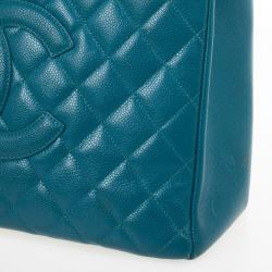 Pre Owned Chanel Turquoise Grand Shopper Tote