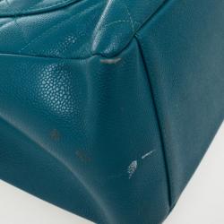 Pre Owned Chanel Turquoise Grand Shopper Tote