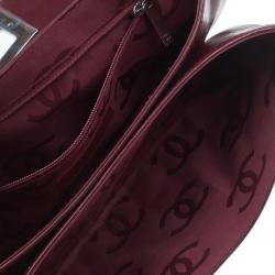 Pre Owned حقيبة شانيل شوكليت بار مادموزيل جلد أحمر بقلاب