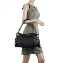 Pre Owned Chanel Black Lambskin Large Rue de Cambon Tote Bag