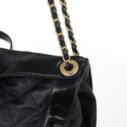 Pre Owned Chanel Black Lambskin Large Rue de Cambon Tote Bag