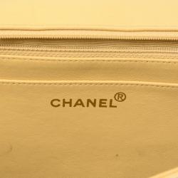 Pre Owned Chanel Beige Lambskin XL Jumbo Flap Bag
