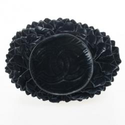 Pre Owned Chanel Grey Velvet Birdcage Shoulder Bag