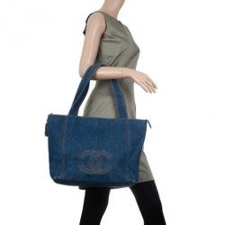 Pre Owned Chanel Denim Tote