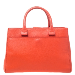 Pre Owned حقيبة يد شانيل نيو إكساكتيف شوبر صغيرة جلد برتقالية