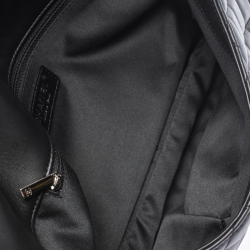 Pre Owned Chanel Black Quilted Leather 3 Flap Shoulder Bag