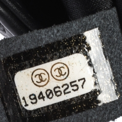 Pre Owned Chanel Black Quilted Leather 3 Flap Shoulder Bag