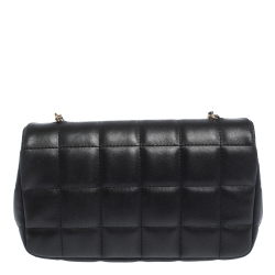 Pre Owned Chanel Black Chocolate Bar Leather Mini Flap Bag