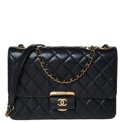 Chanel Rare Tweed Lambskin Quilted Mini Beauty Lock Multicolor Black  Classic Flap Bag