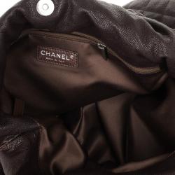 Pre Owned Chanel Brown Leather Quilted Hobo