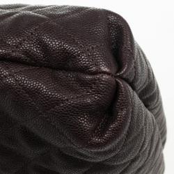 Pre Owned Chanel Brown Leather Quilted Hobo
