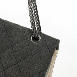 Pre Owned Chanel Reissue Tri-Color Denim Maxi Handbag