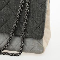 Pre Owned Chanel Reissue Tri-Color Denim Maxi Handbag