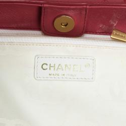 مملوكة مسبقًا Chanel Patent Leather Pink Logos Tote
