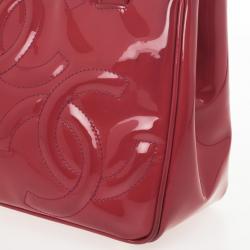 مملوكة مسبقًا Chanel Patent Leather Pink Logos Tote