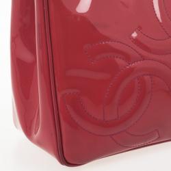 مملوكة مسبقًا Chanel Patent Leather Pink Logos Tote