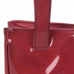 مملوكة مسبقًا Chanel Patent Leather Pink Logos Tote