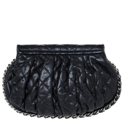 مملوكة مسبقًا Chanel Black Quilted Leather CC Flap Chain Around Bag