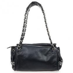 Pre Owned Chanel Black Lambskin Cruise Shoulder Bag