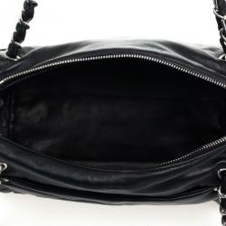 Pre Owned Chanel Black Lambskin Cruise Shoulder Bag