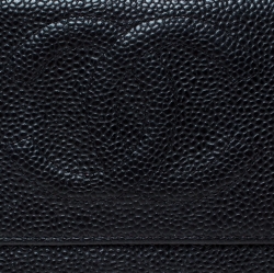 مملوكة مسبقًا Chanel Black Caviar Leather CC Timeless Wallet