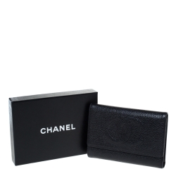 مملوكة مسبقًا Chanel Black Caviar Leather CC Timeless Wallet