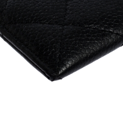 Chanel Black Quilted Caviar Leather CC Card Case