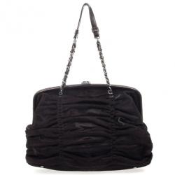 Pre Owned Chanel Dark Brown Pony Hair Sharpei Tote Bag