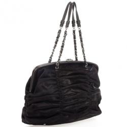 Pre Owned Chanel Dark Brown Pony Hair Sharpei Tote Bag