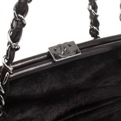 Pre Owned Chanel Dark Brown Pony Hair Sharpei Tote Bag